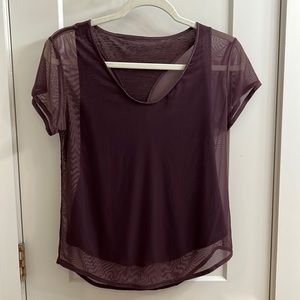 Lululemon tank top with mesh outer layer